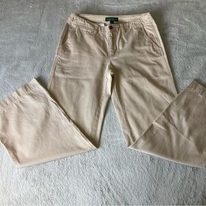 Women’s Lauren Ralph Lauren Beige Biltmore chino pant straight leg pants Sz 10